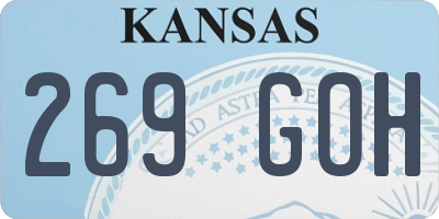 KS license plate 269GOH