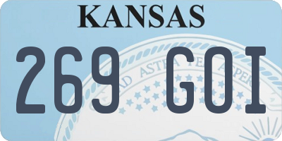 KS license plate 269GOI