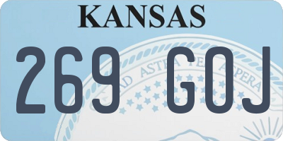KS license plate 269GOJ