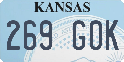 KS license plate 269GOK