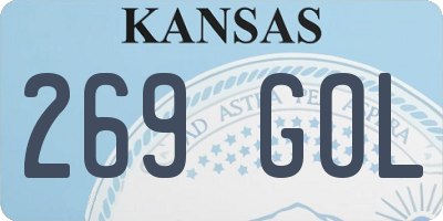 KS license plate 269GOL