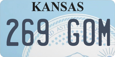 KS license plate 269GOM