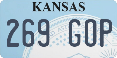 KS license plate 269GOP