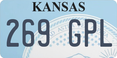 KS license plate 269GPL