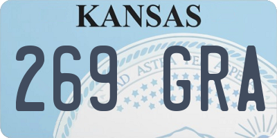 KS license plate 269GRA