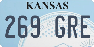 KS license plate 269GRE
