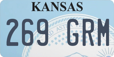 KS license plate 269GRM
