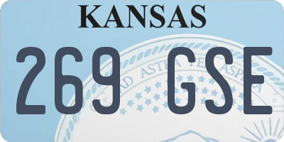 KS license plate 269GSE