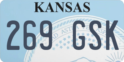 KS license plate 269GSK