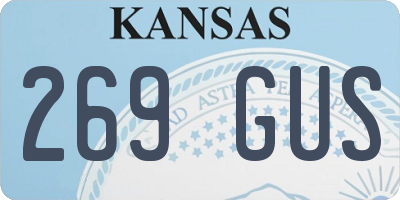 KS license plate 269GUS
