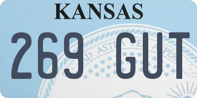 KS license plate 269GUT