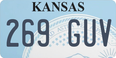 KS license plate 269GUV