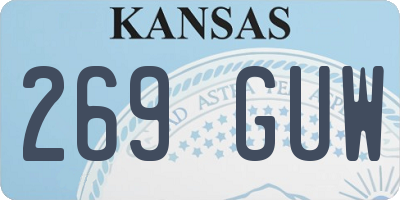 KS license plate 269GUW