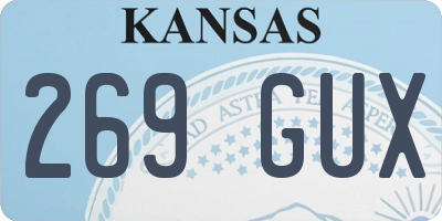 KS license plate 269GUX