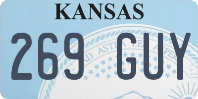KS license plate 269GUY
