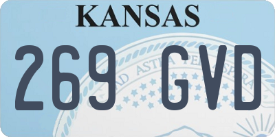 KS license plate 269GVD