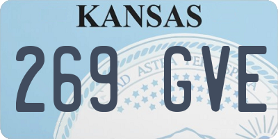 KS license plate 269GVE