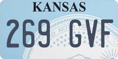 KS license plate 269GVF