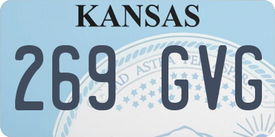 KS license plate 269GVG