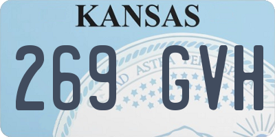 KS license plate 269GVH