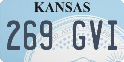 KS license plate 269GVI