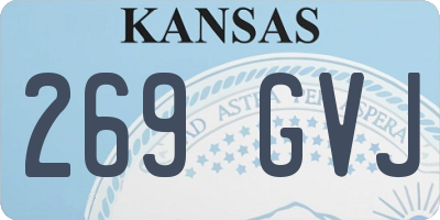 KS license plate 269GVJ