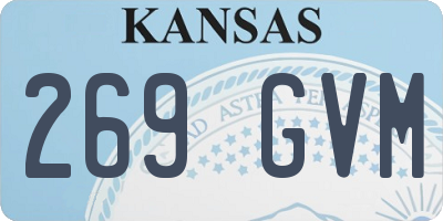 KS license plate 269GVM