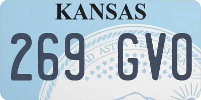 KS license plate 269GVO