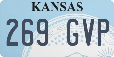 KS license plate 269GVP
