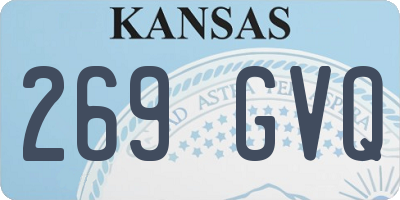 KS license plate 269GVQ