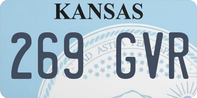 KS license plate 269GVR