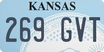 KS license plate 269GVT