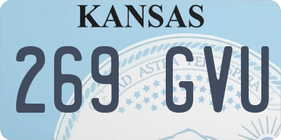 KS license plate 269GVU