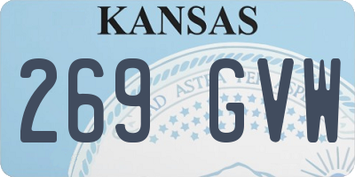 KS license plate 269GVW