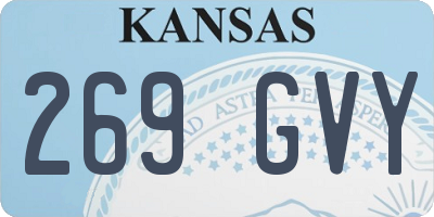 KS license plate 269GVY