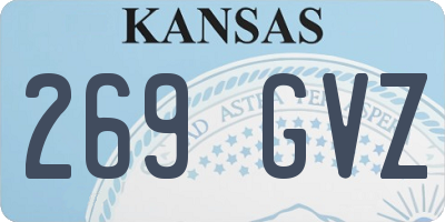 KS license plate 269GVZ