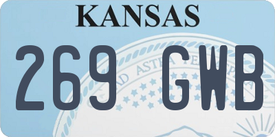 KS license plate 269GWB