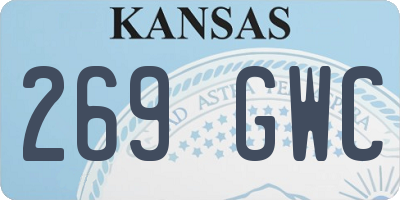 KS license plate 269GWC