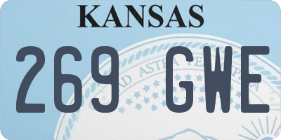 KS license plate 269GWE