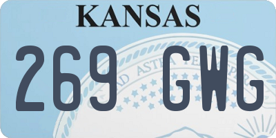 KS license plate 269GWG