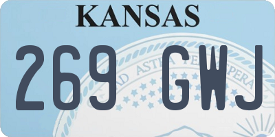 KS license plate 269GWJ