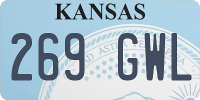 KS license plate 269GWL
