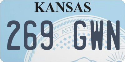 KS license plate 269GWN