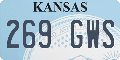 KS license plate 269GWS