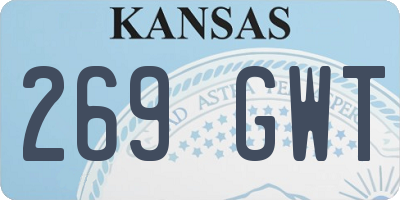 KS license plate 269GWT