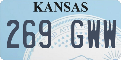 KS license plate 269GWW