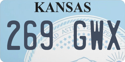 KS license plate 269GWX