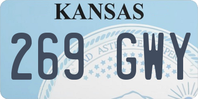KS license plate 269GWY