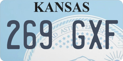 KS license plate 269GXF