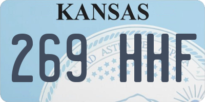 KS license plate 269HHF